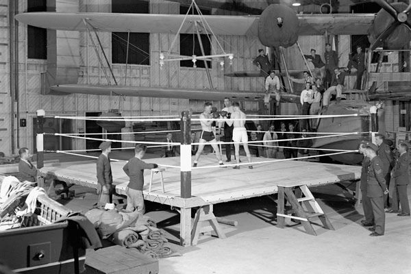 Boxing Match In Hangar