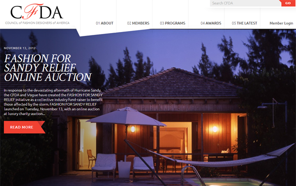 CFDA Fashion For Sandy Relief Online Auction